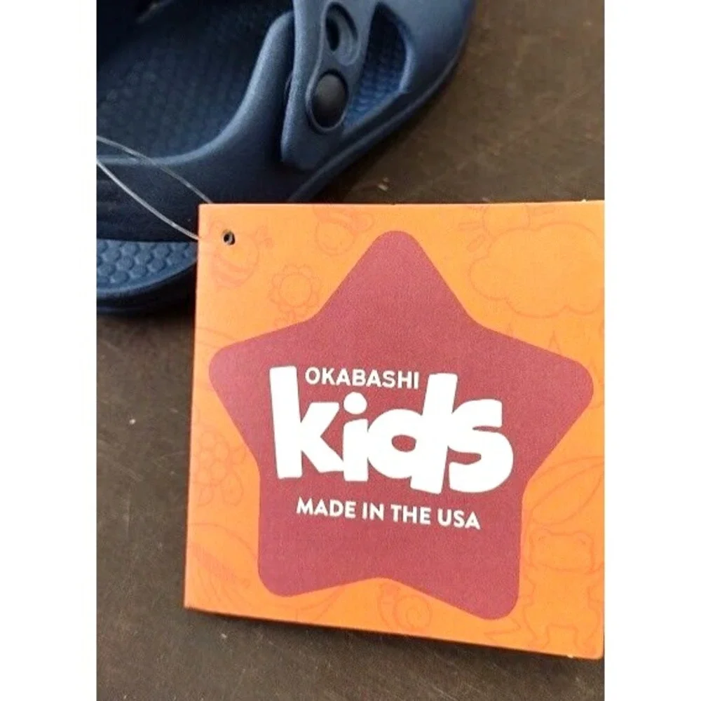 Okabashi Kids Carter Navy‎ Water Shoes Sandals Size 9 Made in USA
